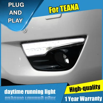 

2Pcs Car styling Ultra Bright LED Daytime Running lights for TEANA 2014 Waterproof Auto Car DRL LED Fog light