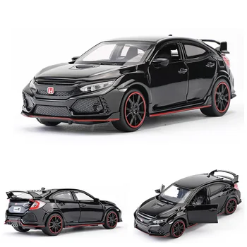 

1:32 HONDA CIVIC TYPE-R Toy Car Metal Toy Diecasts Toy Vehicles Car Model Pull Back Car Toys For Children Gifts Exhibition Props