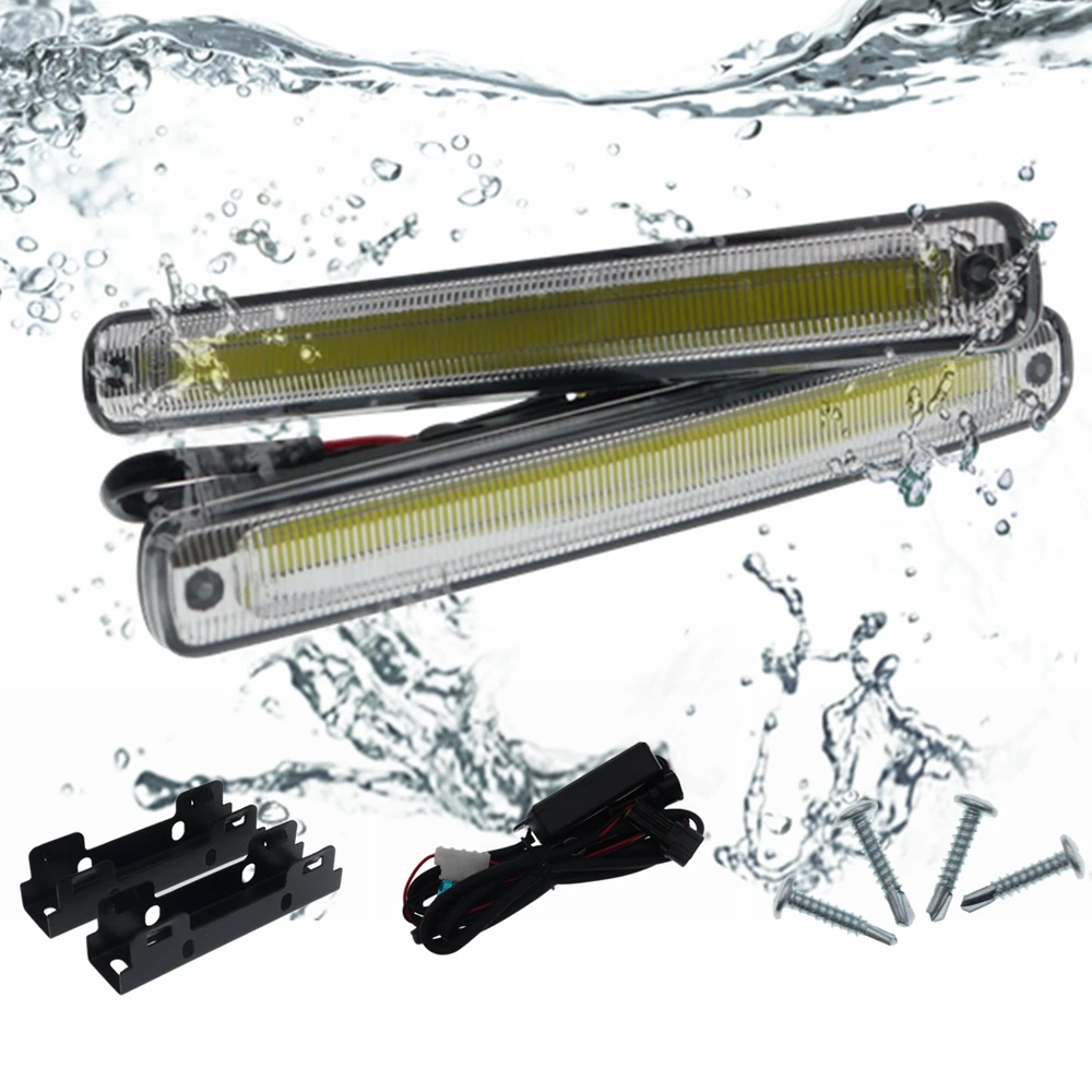 2pcs 12V/24V 18CM Universal Ultra Bright 12W COB Daytime Running Light 6500K LED Car DRL Driving Lamp Waterproof fog lights E4 | Автомобили
