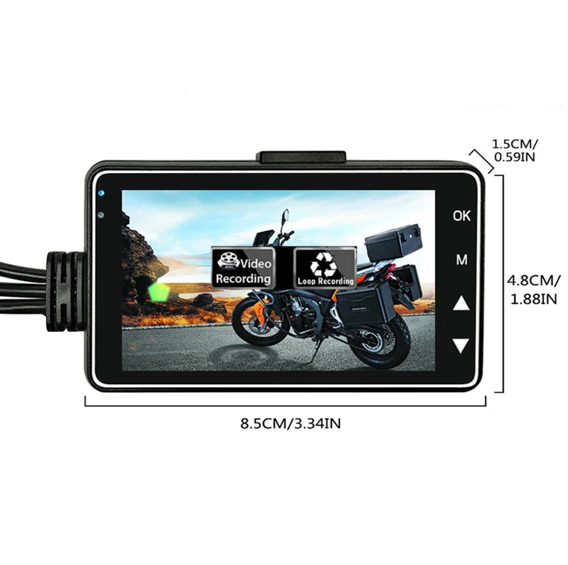Камера мотоцикла DVR мотор Dash Cam со специальным двухдорожным передним видеорегистратор с камерой на задней панели мотоцикл Электроника KY-MT18
