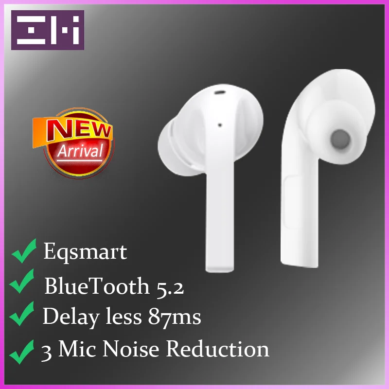 

ZMI Bluetooth 5.2 Earphone Wireless Headphone Active Denoise Fast Charging Waterproof Sweatproof Multifunctional Headset