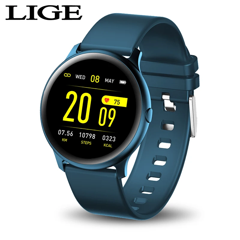 

LIGE Fitness Tracker IP67 Waterproof Smart Bracelet Screen heart rate Monitor Pedometer Smart Wristband Sport smart watch Women