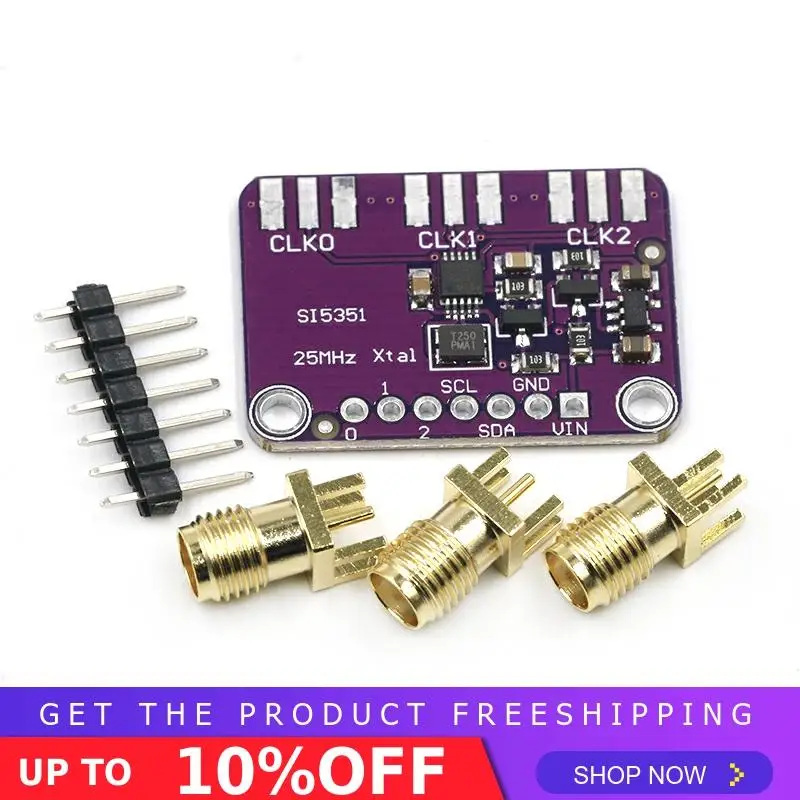 DC 3 V-5 V CJMCU-5351 Si5351A Si5351 I2C тактовый генератор коммутационная плата модуль генератор сигналов часы 8 кГц-160 МГц для Arduino