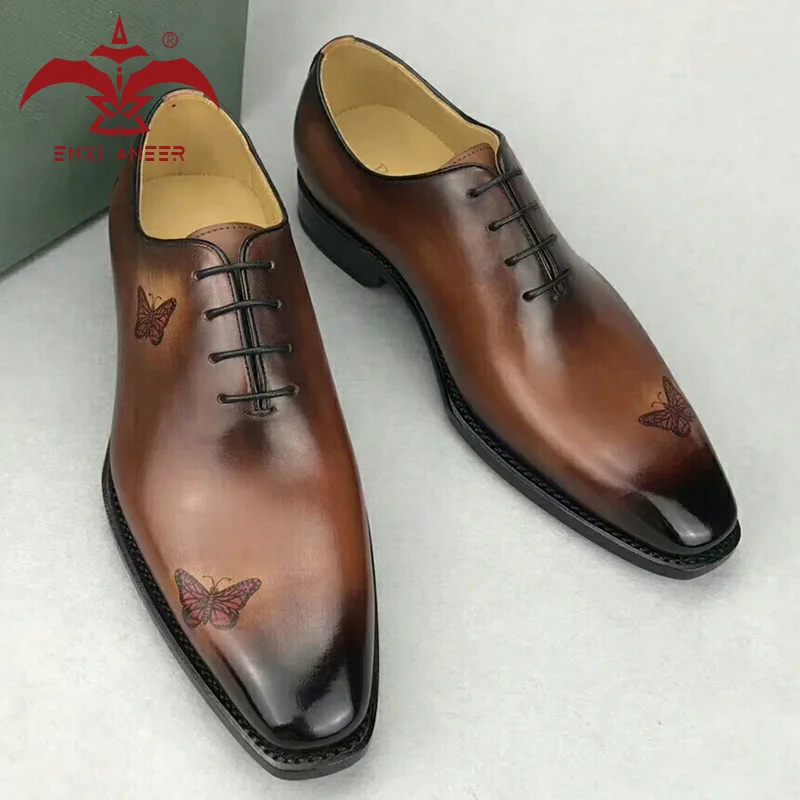 Genuine Leather Shoes Men OXFORD DERBY 