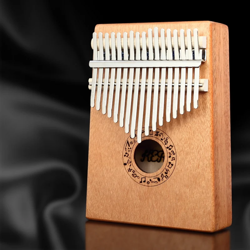 Sound of music Kerus 17 teclas piano de pulgar Kalimba cuerpo sólido de caoba dedo instrumento de Musica regalo de cumpleains regalo de navidad - Цвет: Sound of music