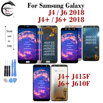 

LCD For Samsung Galaxy J4+ J415F LCD J6+ J610FN Display J4 J400 J6 J600 2018 Screen Touch Digitizer Assembly J4 J6Plus LCD Frame