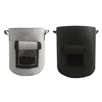 

10 Gallon Smart Potato Bags Window Vegetable Bags with Handles for Potato 4 Pack