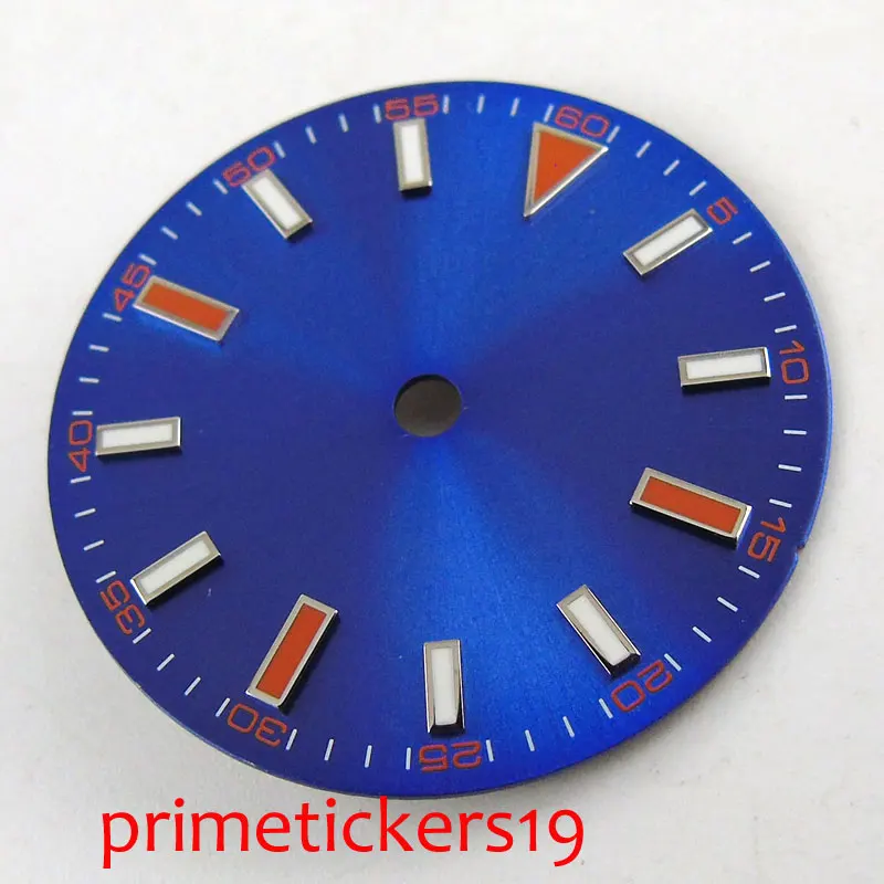 29mm watch blue dial fit for MIYOTA automatic movement mens | Наручные часы