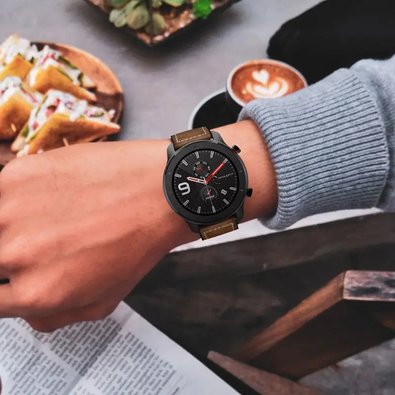 Ремешок для часов из натуральной кожи ремешок для AMAZFIT GTR 42 мм/47 мм Смарт-часы