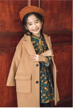 

Kids Girls Thicken Long Coat 10 12 years Spring Winter Warm Outfit Students School Clothing Teenage Girls Outerwear