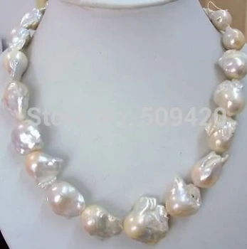 

free shipping >>>Jewellery Wonderful big 18-21mm white pearl necklace