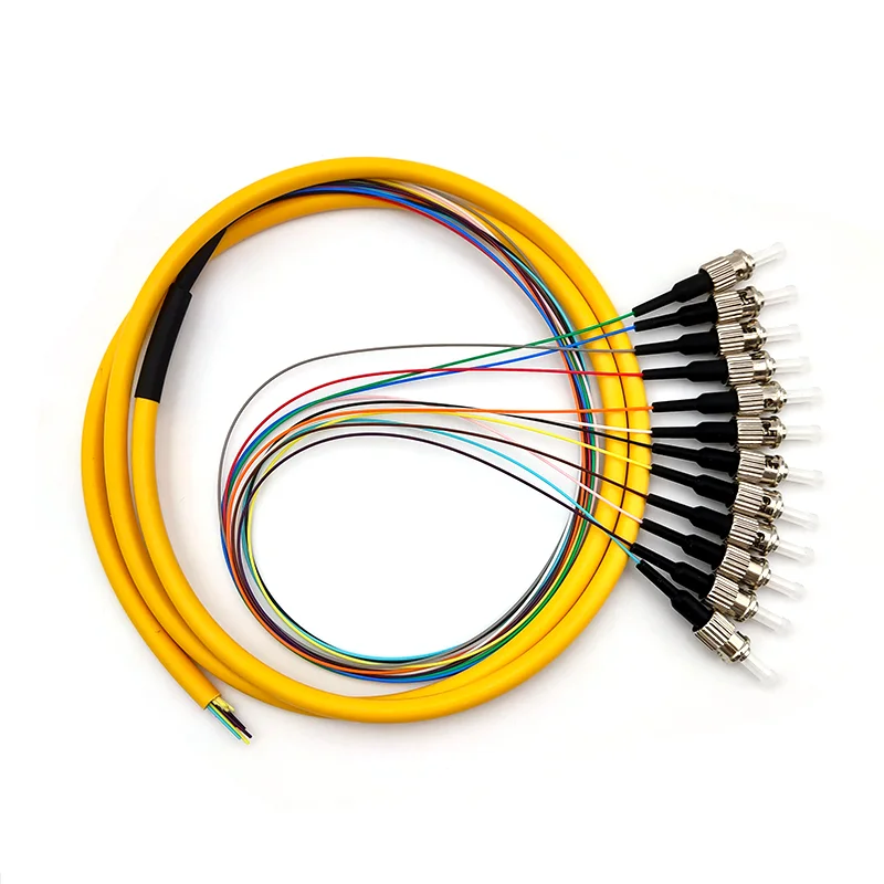 ST/UPC 12 жильный fanout волоконно оптический Pigtail SM simplex pigtail|Оптоволоконное