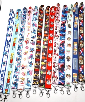 

New cartoon mixed Neck Lanyard keychain Mobile Phone Strap ID Badge Holder Rope Key Chain Keyring