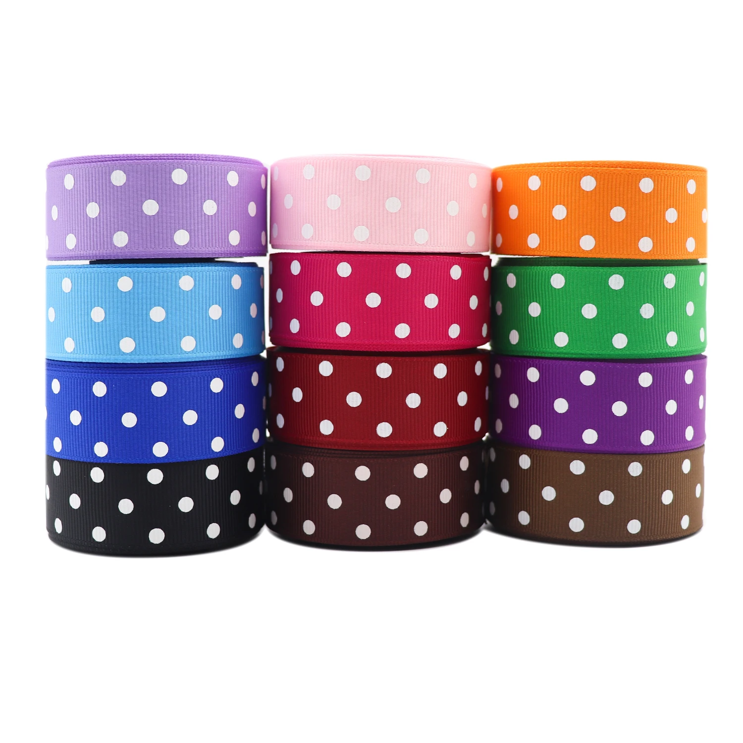 10 yards 7/8'' (22mm) polka dots printed grosgrain ribbons DIY hairbow ribbon YM15113029 ribbon decoration ribbon supplies grosgrain ribbon sewing ribbon
