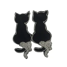 Twins SEQUINS cat шаблон аксессуары для заплаты одежды, используемые в футболках и джинсовых куртках и джинсах