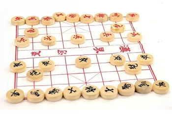

Chinese Chess solid wood chess 60mm with cellophane children learn chess