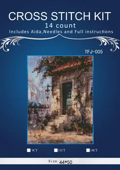 

new Embroidery Counted Cross Stitch Kits Needlework Crafts 14 ct DMC DIY Arts Handmade Decor -Flowers door