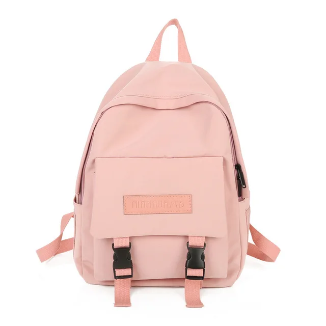 Женский рюкзак, модная женская сумка через плечо, вместительная школьная сумка для девочек-подростков, детская парусиновая Дорожная сумка на молнии - Цвет: pink backpack
