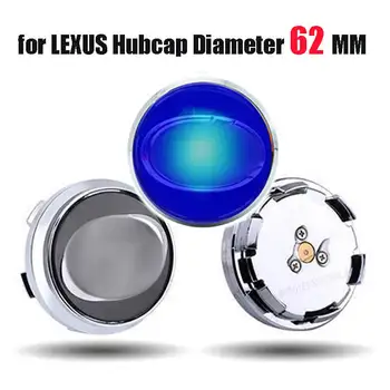 

For RX IS LS GS ES Serials 62MM Led Wheel Center Cap Cover Blue Light Floating HubCaps with Logo