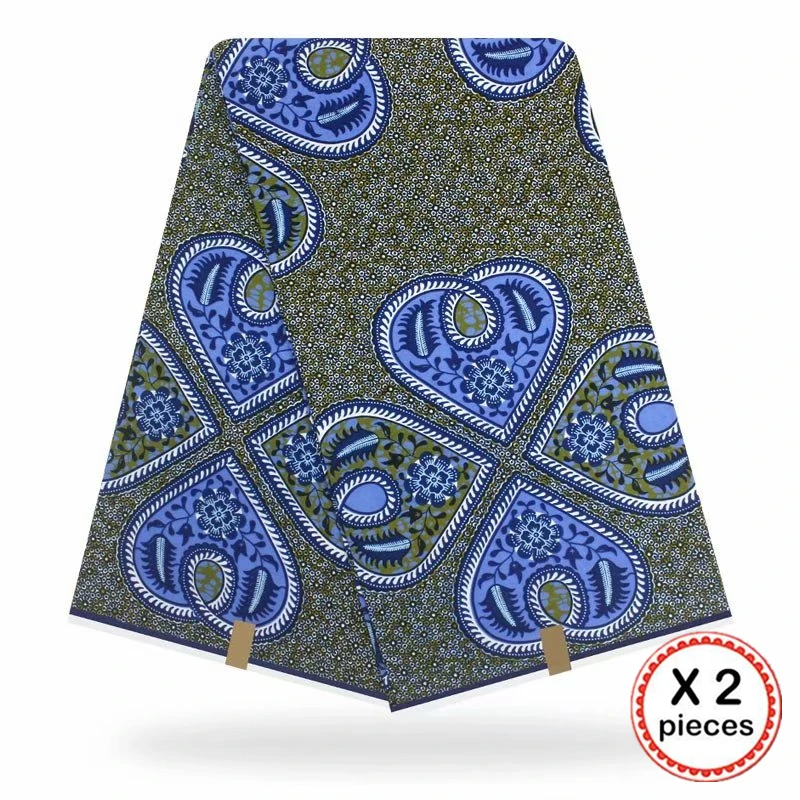 Африканская ткань с восковым принтом, хлопковая ткань для шитья, Анкара, африканская ткань, 12 ярдов, Нигерия, Гана, свадебная одежда, платье 91726