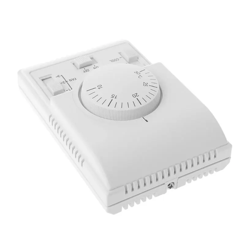 

AC 220V Room Mechanical Thermostat Control Switch Air Conditioner Fan Coil Temperature Controller A6HB