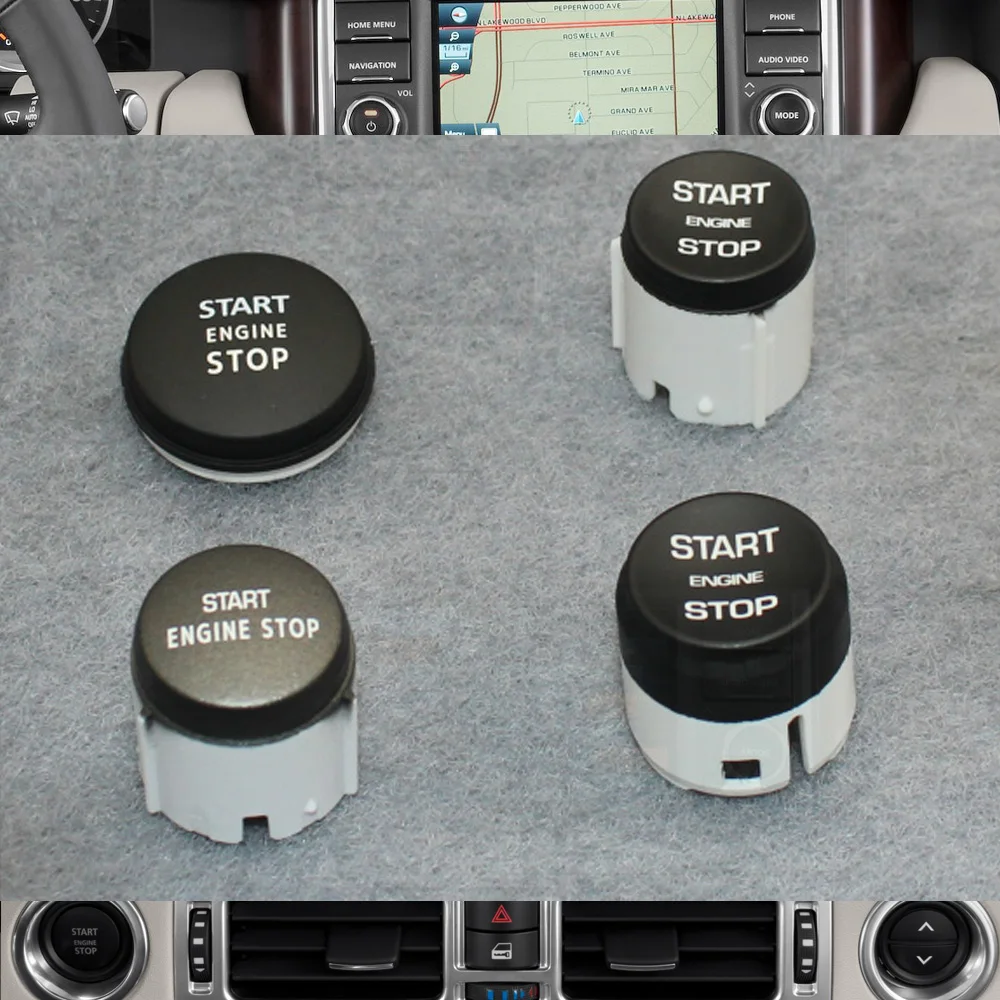 Start-Stopp Knopf Aufkleber Kohlefaser - Für Land Rover Discovery Range Rover