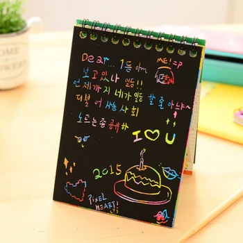 

Colorful Drawing Board Paper Painting Scraping Children Kids Learning Education Toy Painting Doodle Scratch Paper