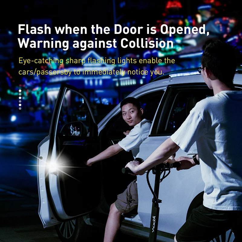 Baseus 2Pcs 6 LEDs Car Openning Door Warning Light Safety Anti-collision Flash Lights Wireless Magnetic Alarm Signal Lamp Baseus 2Pcs 6 LEDs Car Openning Door Warning Light Safety Anti-collision Flash Lights Wireless Magnetic Alarm Signal Lamp