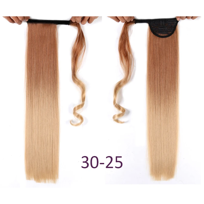 22 дюйма шелковистые прямые синтетические заколки на шнурке конский хвост шиньоны для женщин наращивание волос высокотемпературное волокно