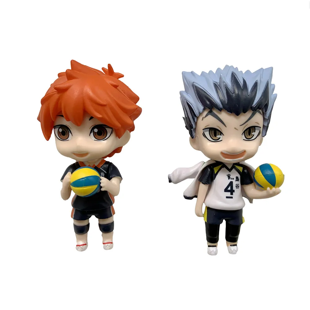 kawaii kart Haikyuu Haikyuu Action Figure Chibi Figures - Set Of 8 (Size -  10 cm) - Haikyuu Haikyuu Action Figure Chibi Figures - Set Of 8 (Size - 10  cm) .