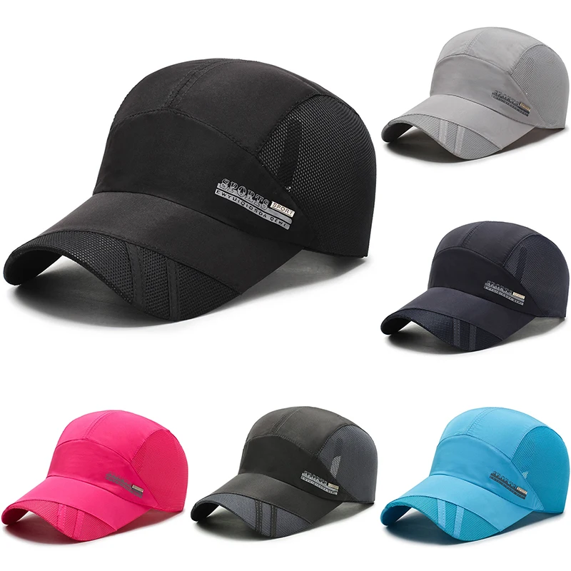 

Mesh Baseball cap Peaked Tennis Cap Hat fishnet Quick Drying Baseball Cap Unisex Summer Sunscreen Breathable Adjustable fishnet