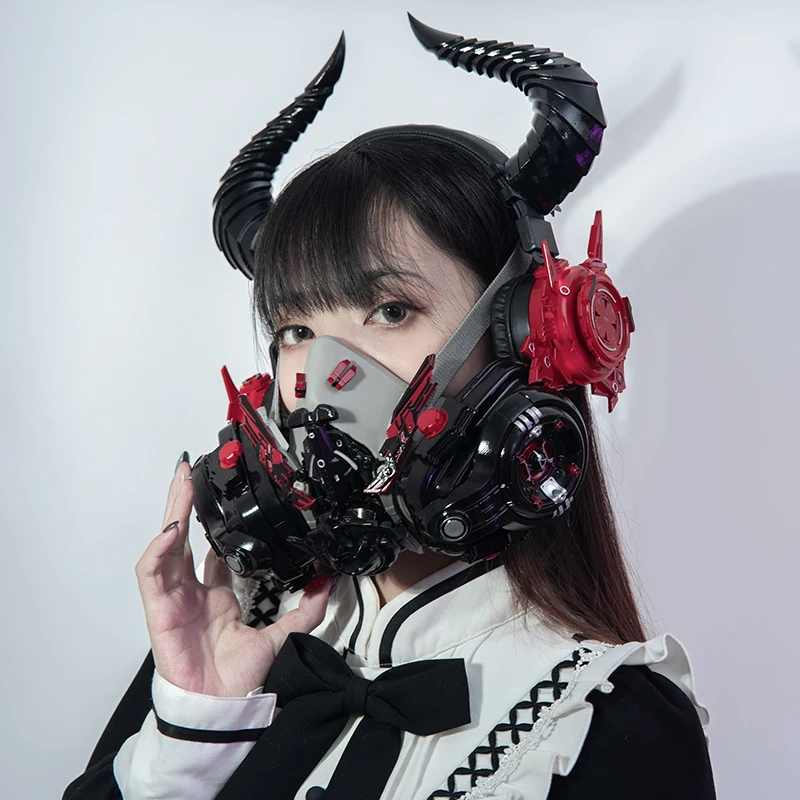 Беспроводная bluetooth-гарнитура для Хэллоуина светящаяся голова cyberpunk vibrato bar ночной