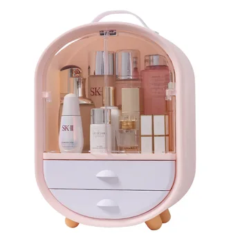 

Cosmetics lipstick storage box makeup case portable dust-proof portable desktop storage shelf dormitory with drawer INS New