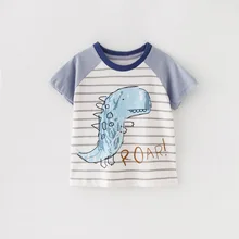 Новая стильная детская одежда для мальчиков с короткими рукавами, Детская футболка из чистого хлопка Детская футболка с короткими рукавами Manu