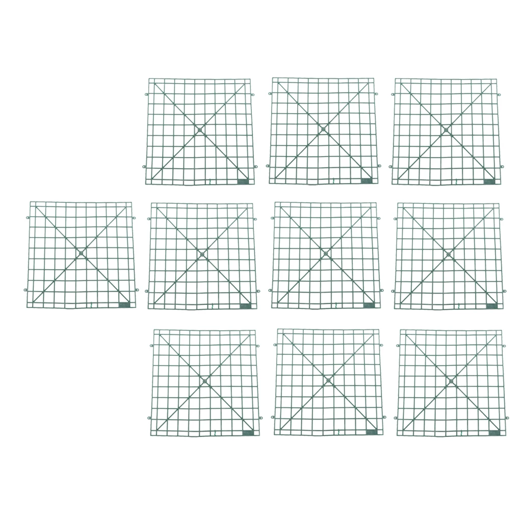 10x Wall Hanging Plastic Panels Mat Holder for Flower Grass Turf 22cm/8.66''