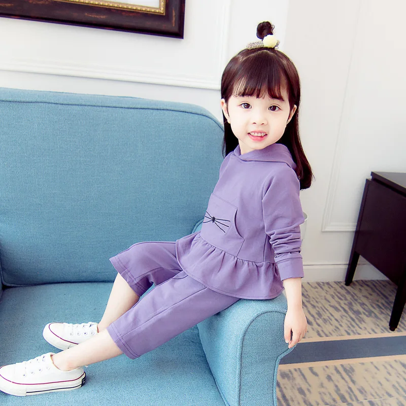 

Support Girls Online Celebrity Set Baby Girls Two-Piece Set Spring And Autumn Infant Childrenswear Clothes Pure Cotton 0