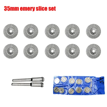 

10pcs 35mm Metal Cut Off Disc Wheel + 2pcs Connecting Rods For Power Drill Jade Processing High Quality