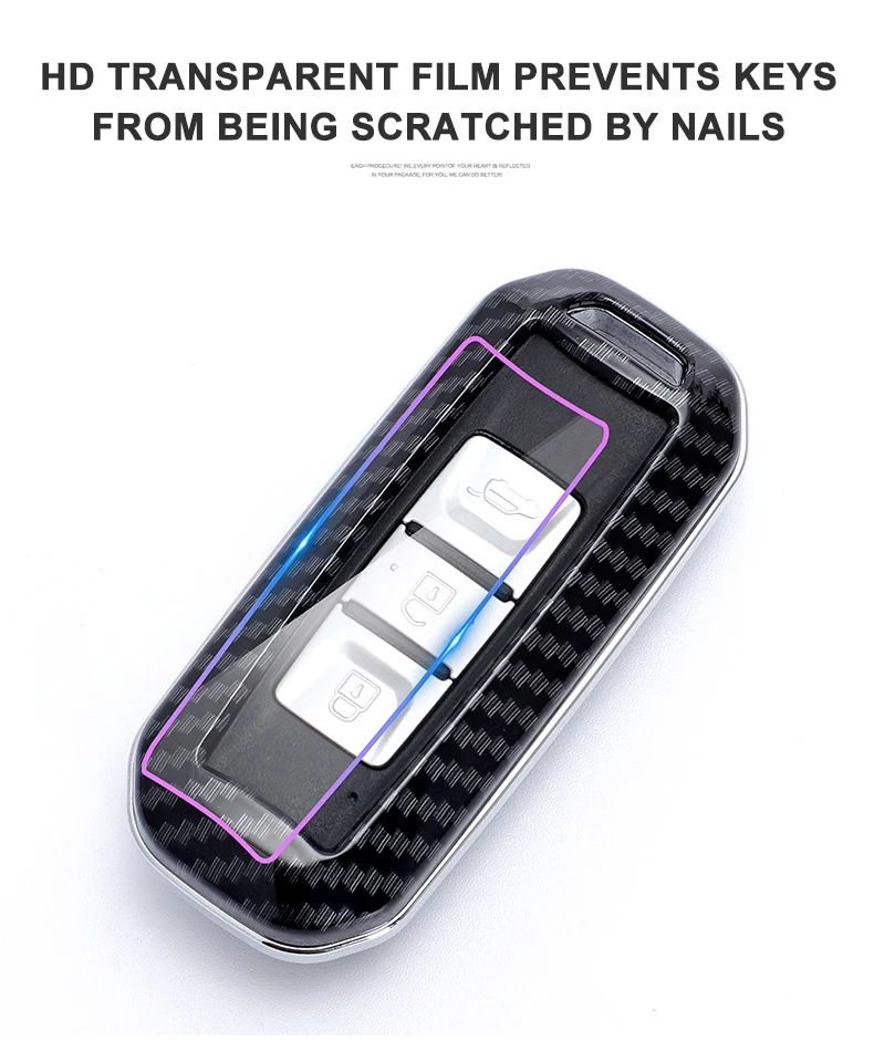 Carbon Fiber Car Smart Key Cover Case For Baojun 510 560 360 730 630 610 310 E100 310W 530 Protect Shell Fob Accessories - H1e42edee631c41f68c7b538f1f4a5712h