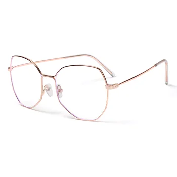 

New Unisex Flat Mirror Eyewear Metal Frame Ultralight Blue Light Blocking Glasses Radiation Protection Computer Gaming Glasses