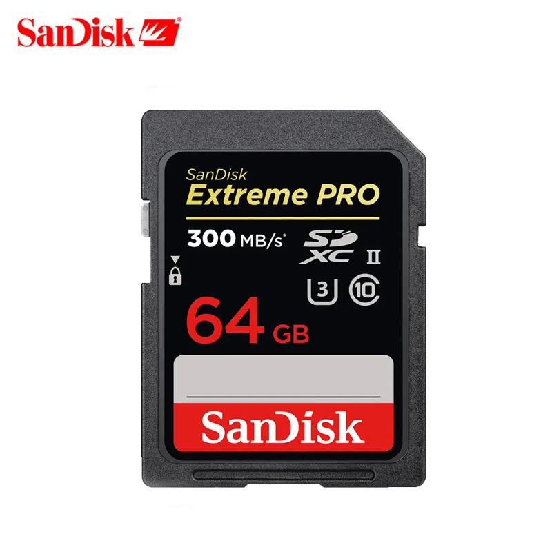 

SanDisk Extreme Pro SD Card 32GB 64GB 128GB High Speed UHS-II Camera U3 Memory Card up to 300MB/s Flash Card for 4K Video