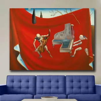 

Music The Red Orchestra, 1957 - Salvador Dali Canvas Painting For Living Room Home Decor Oil Painting On Canvas Wall Art