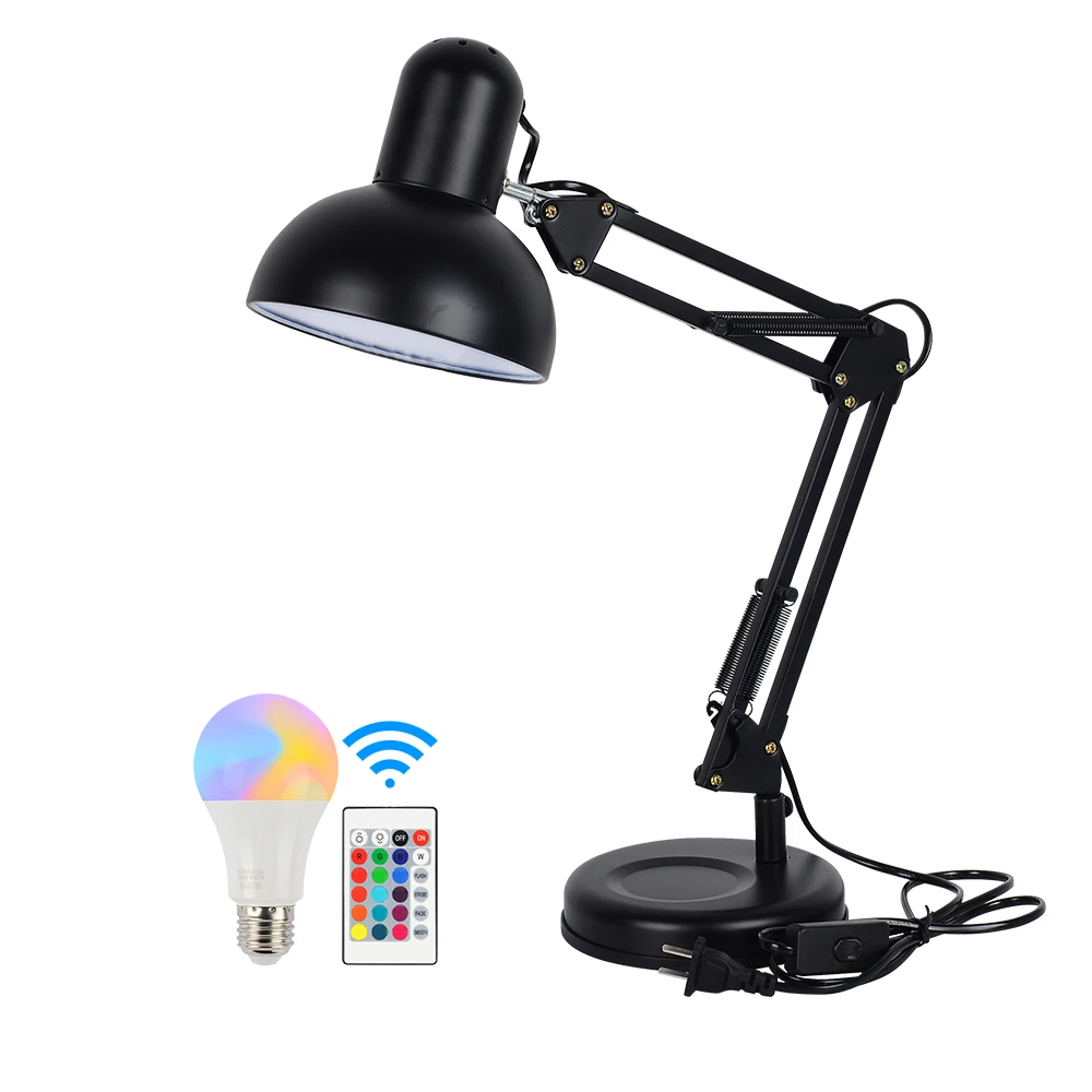 

Flexible Foldable LED Study Lamp AC85-265V Remote Control 10W RGBW LED Bulb Replaceable Reading Light Table LED Desk Lamp Modern