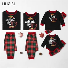 LILIGIRL одинаковые комплекты для семьи; Рождественский пижамный комплект; Рождественская одежда для сна для мамы и ребенка; пижама с принтом; комплект одежды для сна