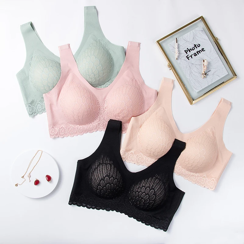 

2020 New Seamless Bra Women Push Up Underwear Push Up Gathers Shock-proof Pad Female Intimate Fashion Soft Comfortable Bralette
