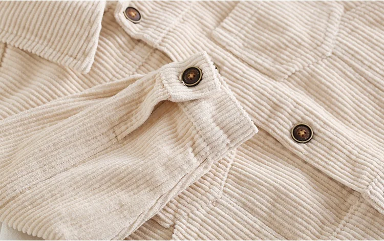 Autumn winter children's clothing jacket boys girls warm jacket children's baby rabbit plush thick coat lapel corduroy coat
