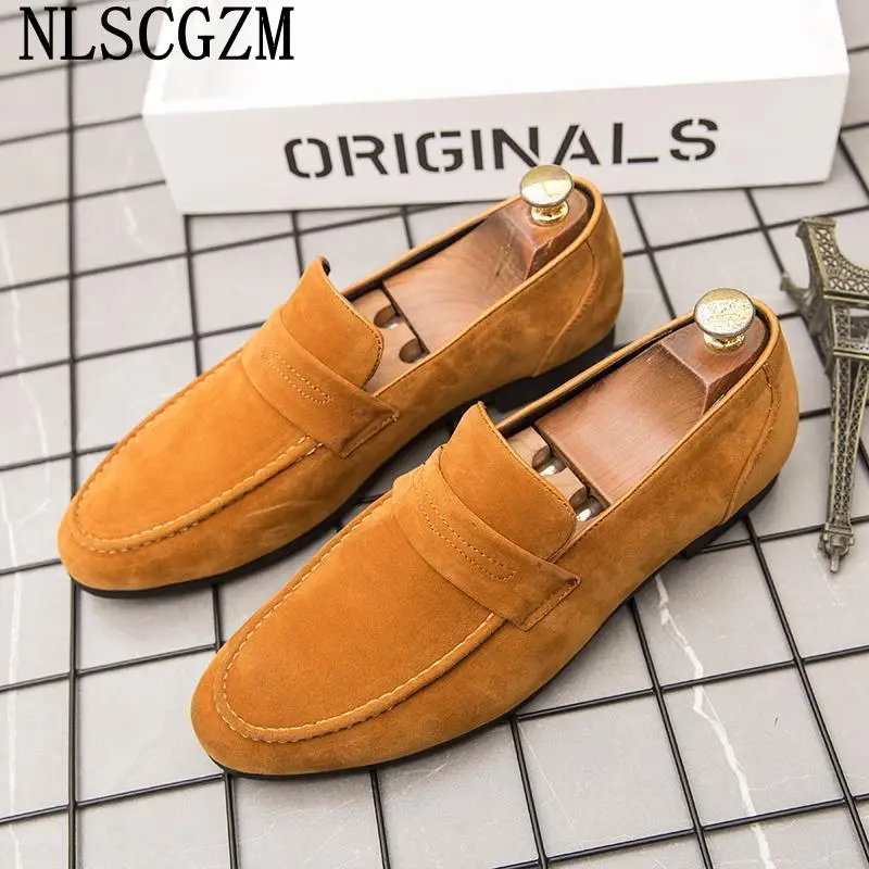 

Мокасины Penny мужские классические, замшевые туфли, Мужская брендовая Свадебная обувь для парикмахеров, 2024