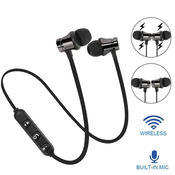 

Xt11 Magnetic Wireless Earphone Music Headset Phone Neckband Sport Earbuds Earphone With Mic For Iphone Samsung Xiaomi