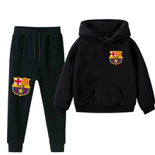 Худи Марио, черный свитер, костюм осень-зима, теплая толстовка с капюшоном для мальчиков и девочек, спортивные штаны, Детские светящиеся комплекты одежды из 2 предметов