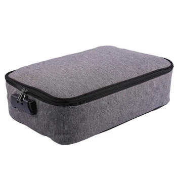 

DoubleLayer Password Lock File Ticket Bag Large-Capacity Document File Organizer for Family Travel for Storing Important Items