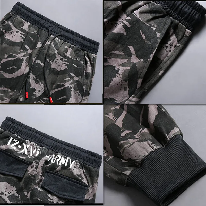 Pantalon Cargo pour homme, jogging grande taille 7XL 8XL 9XL, noir,  plusieurs poches, sarouel, ample, camouflage